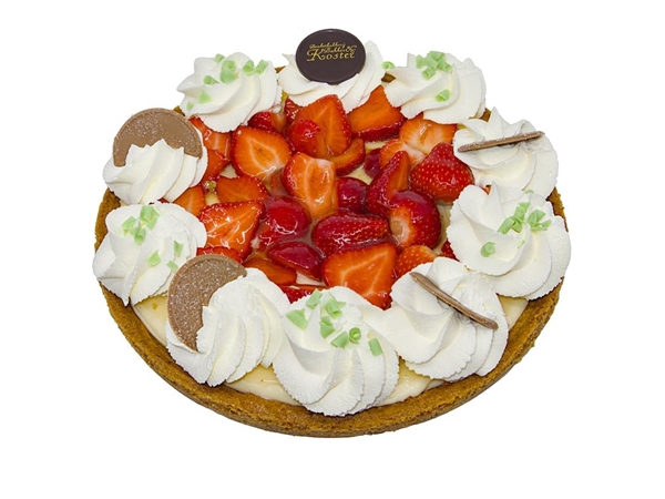 Aardbeien krokantbodem