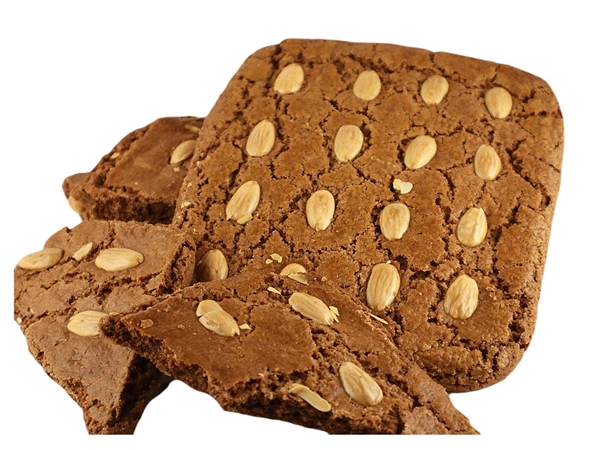 Twee speculaasbrokken